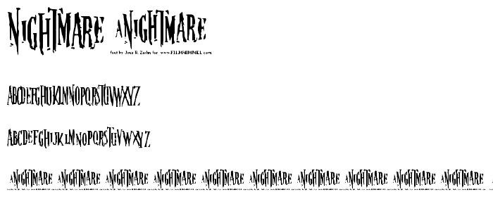 Nightmare 5 font